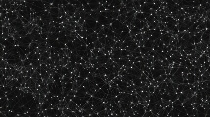 Aufkleber - Abstract network connection background, digital data, glowing nodes, plexus, technology