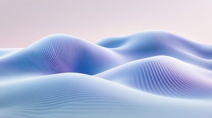 Aufkleber - Abstract pastel hills, digital landscape, soft light, website background