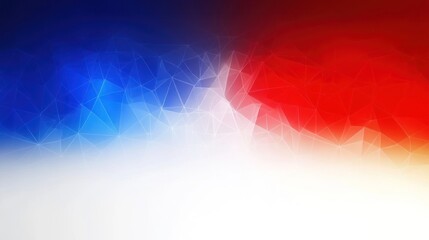 Poster - Abstract red blue white geometric background design