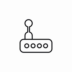 Poster - network router device icon vector sign