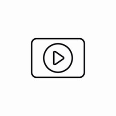 Poster - media player icon vector sign