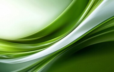Poster - A new colorful backdrop concept is embodied in a modern abstract shapes wallpaper that boasts a unique green and gray color combination