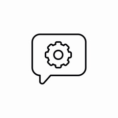 Poster - settings gear message icon vector sign