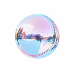 Poster - In this 3d rendering, a fluid shape design element is combined with a hologram texture to create a unique poster graphic design, complete with a holographic liquid bubble and an iridescent gradient