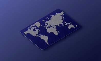 Fototapete - A modern isometric flat style illustration depicting money transfer from a card worldwide