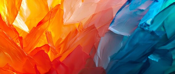 Poster - this abstract banner background features a pastel-colored, blurred, and grainy texture with a hologr