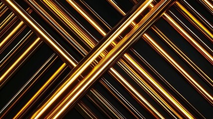 Poster - the background is a gold luxury design with lines