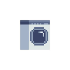 Poster - laundry pixel art vector illustration, washing machine and laundry baskets, design for logo, web, st