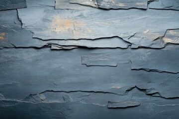 Poster - Textured background of layered slate stones with natural striations in muted colors for design purposes