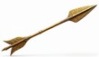 © Pete - Isolated golden decorative arrow spear, ornate vintage design element. Metallic weapon studio shot on transparent background. Luxurious decor with ancient stylish spear.