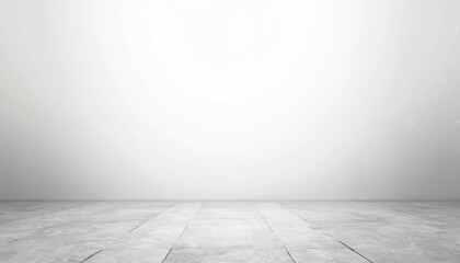 Poster - Modern gray studio room with tile floor. Product showcase background, montage for product display. Interior with gradient wall, soft light and empty space.