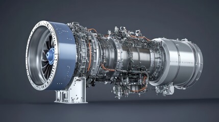 Poster - Industrial Turbine Engine Studio Shot