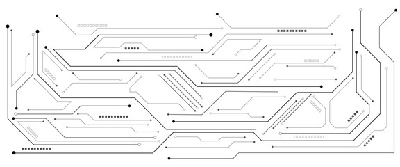 Poster - Abstract technology circuit diagram on white background. Technology black circuit diagram.