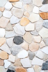 Poster - Natural layers of artfully arranged stones create a unique surface texture for design projects and decor
