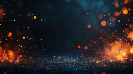 Leinwandbilder - Dark background illuminated by bright lights creating a dramatic visual effect and atmosphere