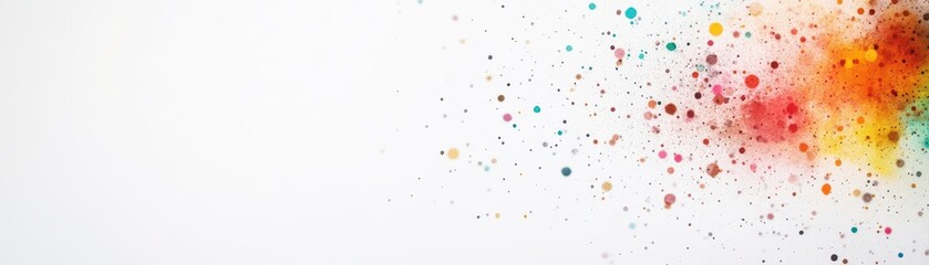 Poster - Abstract dust particles scattered over a white background, creating a soft, grunge texture Evokes a vintage feel with subtle graininess and a delicate overlay effect