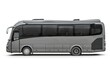 © BersyukurStock - A sleek, modern gray bus designed for passenger transport. isolated on white background