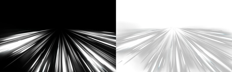 Poster - png high-speed light trails in symmetric contrast: a futuristic perspective of motion and energy, pn