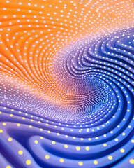 Fototapete - mesmerizing swirl of layered spirals tinged with high-contrast neon edges, each spiral peppered