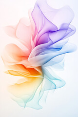 Aufkleber - Gentle overlapping ribbons in soft rose and light lavender, undulating in a dreamlike gradient over