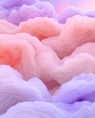 Aufkleber - Whispery waves of cotton candy and lavender swirling around each other, highlighted by subtle