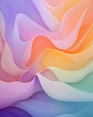 Poster - Whispery waves of cotton candy and lavender swirling around each other, highlighted by subtle