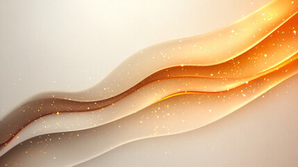Poster - Minimalist composition of broad metallic arcs glowing faintly with scattered golden highlights, set