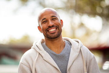 Portrait of a happy and confident man looking directly at the camera