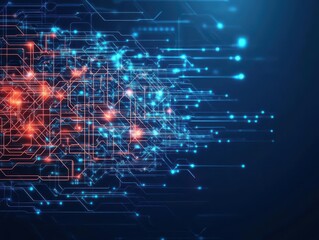 Aufkleber - Close up view of an intricate electronic circuit board with multiple connections and components