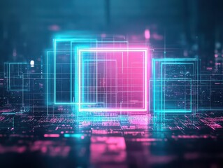 Poster - Vibrant neon background