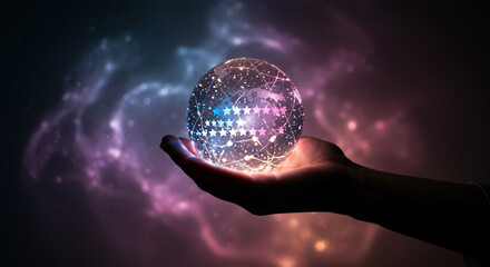 Wall Mural - Guiding Lights: A Starry Representation of Digital Feedback