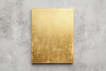 Poster - Blank vertical golden picture canvas ready for customization on light gray background