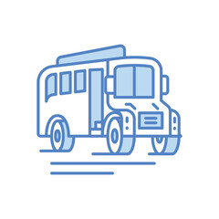 Sticker - School bus vector icon