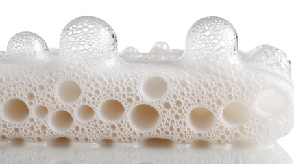 Wall Mural - crystalclear water droplets clinging to a single tooth, macro study of dental hygiene and freshness