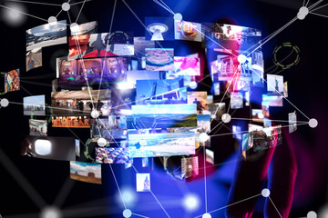 Aufkleber - streaming data picture video material
