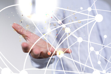 Aufkleber - Technology background. Big data concept. Binary