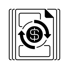 Poster - Cash Flow Management line icon. Universal creative premium symbol. Vector sign icon logo template. Vector illustration