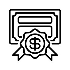 Poster - Bonds Investment line icon. Universal creative premium symbol. Vector sign icon logo template. Vector illustration