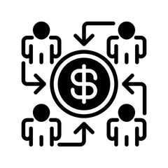 Poster - Mutual Funds line icon. Universal creative premium symbol. Vector sign icon logo template. Vector illustration