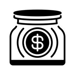 Poster - Savings Jar line icon. Universal creative premium symbol. Vector sign icon logo template. Vector illustration