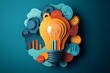 Visual representation of a marketing strategy concept featuring a lightbulb infographic.