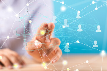 Poster - Big data visualization. Network connection structure