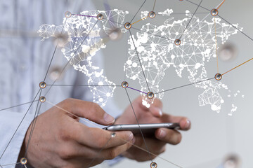 Leinwandbilder - the Global Network Of People global