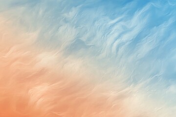 Wall Mural - Soft Abstract Sky Background with Blue and Orange Gradient Swirls