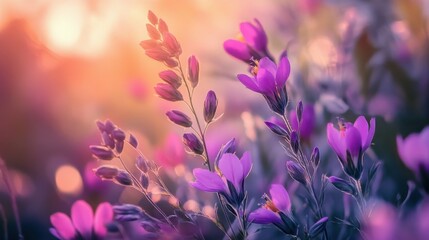 Wall Mural - Astragalus Blossom: Close-up of Purple Herbal Flower in Wild Field