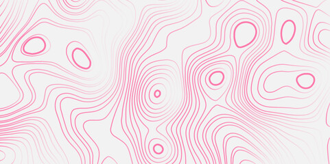 Poster - abstract stylized color circle topographic lines in contour map background.
