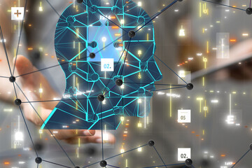 Leinwandbilder - digital medical futuristic interface 3D rendering