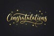 © sarginstudio - Minimalist Congratulations in Gold Calligraphy Background