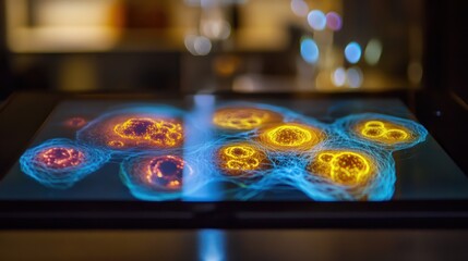 Microscopic Cellular Network Visualization on a Tablet Display