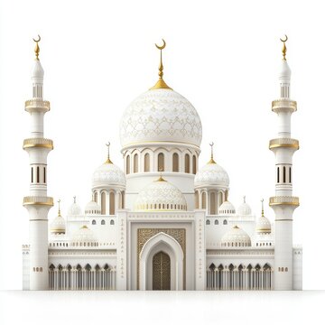 Eid themed coloring books isolated on white background.